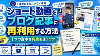 ショート動画をブログ記事に再利用する方法｜1つの台本を何度も使うコツ