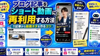 ブログ記事をショート動画に再利用する方法｜1記事から動画ネタを作るコツ