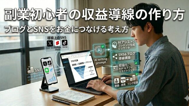 副業初心者が収益導線を作る方法｜ブログとSNSをお金につなげる考え方