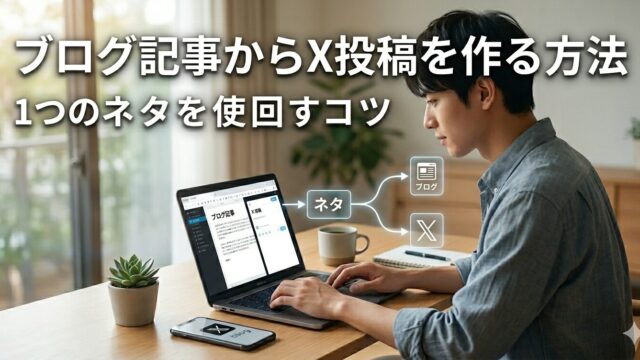 ブログ記事からX投稿を作る方法｜1つのネタを使い回すコツ