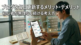 ブログを毎日更新するメリット・デメリット｜初心者が無理なく続ける考え方